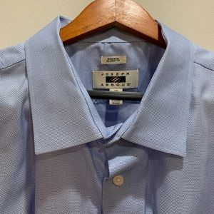 Joseph Abboud blue dress shirt size 20 button cuff